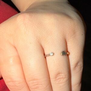 Pandora Gold and Silver Heart Ring